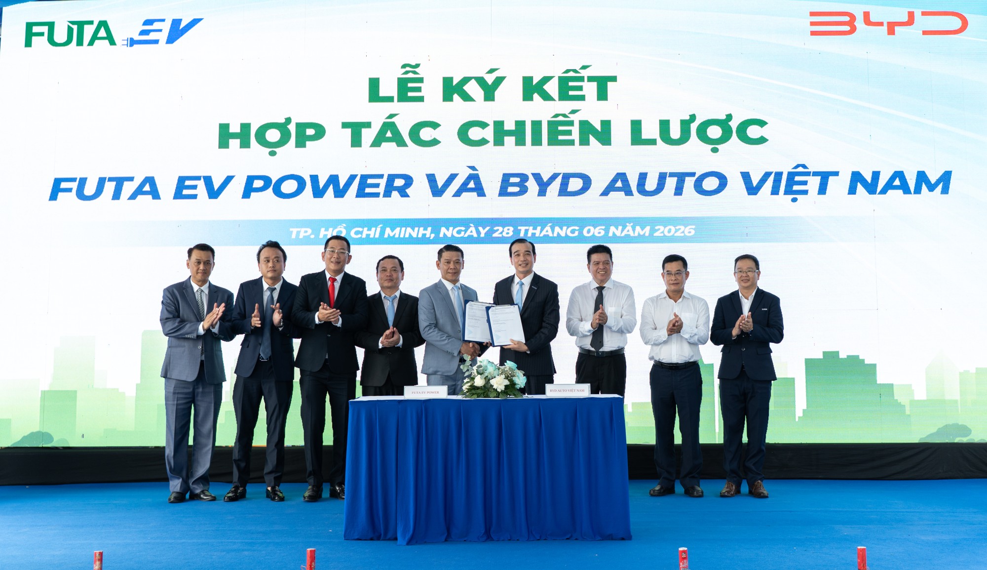 FUTA EV Power và BYD Auto Việt Nam hợp tác phát triển hạ tầng sạc xe điện